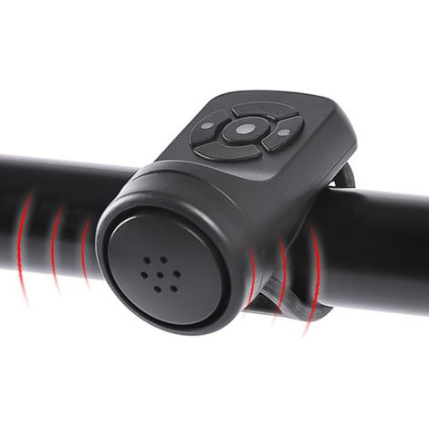 Klaxon de vélo, 120 dB, chargement USB, résistant à l'eau, pour une signalisation sonore et une sécurité accrues à vélo.-AquaForge (1/5)