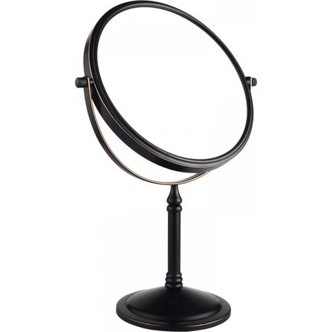 Miroir de maquillage grossissant de table avec grossissement x10, miroir grossissant double face, miroir cosmétique pivotant à 360° (8 pouces, x10) (1/5)