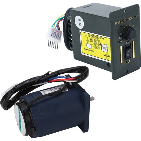 Moteur à engrenages 6W à torsion élevée, faible bruit, résistant à la chaleur, à vitesse variable et réversible avec variateur de vitesse AC220V 1400 tr/min (10 à 1400 tr/min) (1/5)