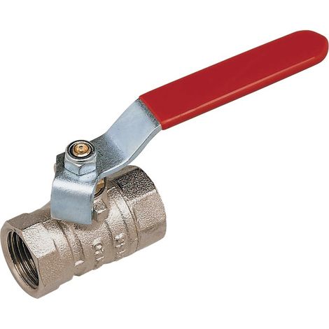 Robinet à boule 3/8" levier en acier rouge Plaque de poitrine