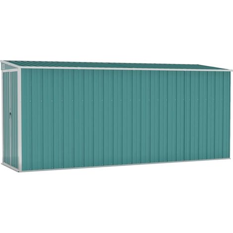 Abri de jardin mural Vert 118x382x178 Acier galvanisé (1/5)