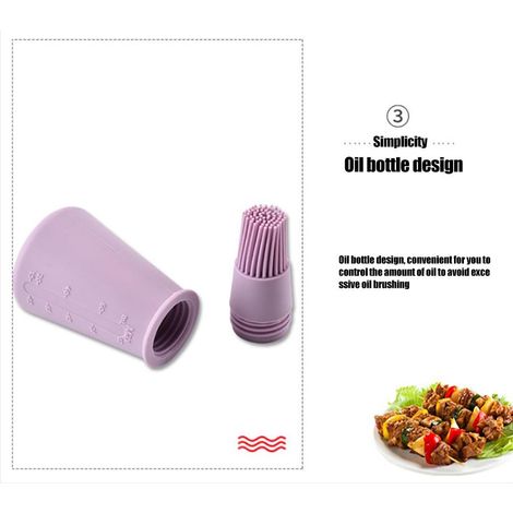 Pinceau à huile en silicone résistant à la chaleur, brosse pour barbecue, brosse de cuisine, outil accessoire de cuisine (1/5)