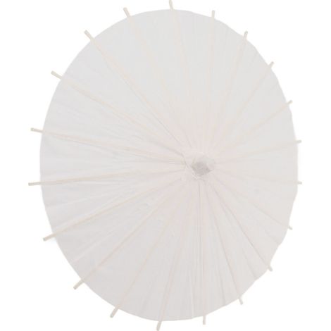 Parasols en papier pour enfants, style chinois élégant, blancs, à monter soi-même, en bambou et papier, pour la décoration, 28 cm / 11 pouces (1/5)