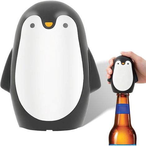 Abrebotellas Penguin,abrelatas de cerveza,abrelatas magnético "Pop the Top",mecanismo automático (presionar) (1/5)