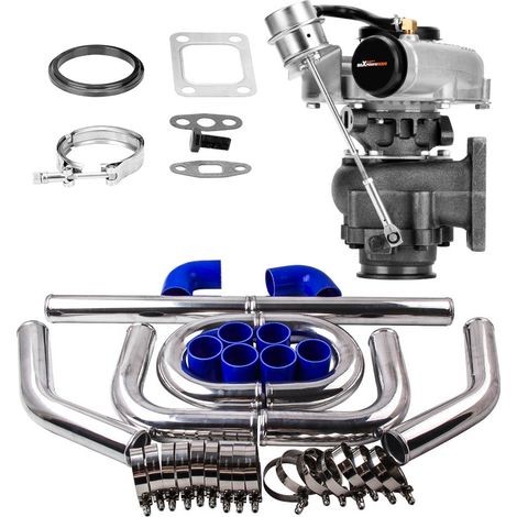 Universal Turbo T3 Turbocompressore + 2.5" Intercooler Piping Pipe hose kits (1/5)