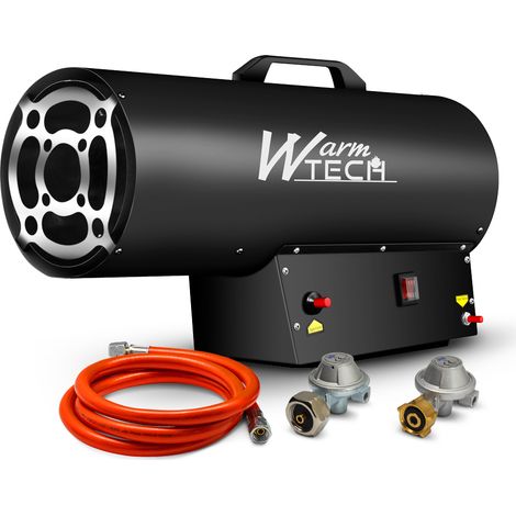 Warm Tech – Canon à chaleur au gaz 50 KW – Débit d'air 872 m³/h – Consommation 3.63 kg/h – Protection contre surchauffe – Pour espaces ventilés (1/5)