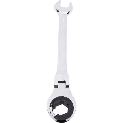 Clé à tuyau articulée 19 mm à cliquet 72 dents rotation 180° démontable pour conduites carburant frein climatisation acier CRV (1/5)