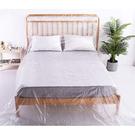2 3 m Bâche De Protection Anti poussière Imperméable Bâche en Plastique Transparente Épaisse Indéchirable Couverture Garde pour 300 x 200 cm (1/4)