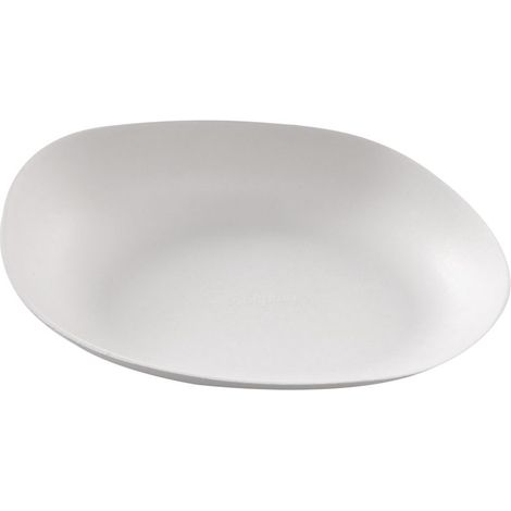 EKO Yayoi Side - Assiette blanche en canne à sucre 12 x 16 cm - 600 unités - Betik