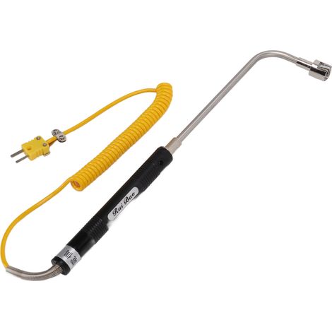Thermocouple Type K avec Tige Courbée en Acier Inoxydable, Haute Précision et Temps de Réponse Rapide pour Mesures de Température (1/5)