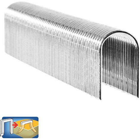 Agrafes en fil plat, 106,351,2mm, 5000 pièces, Pour les câbles, Fil galvanisé (1/3)