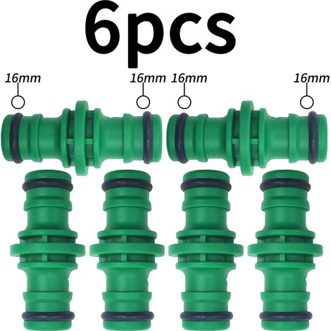 (1/2 pouce - 2 voies - 6 pièces (1)) 6 raccords de réparation pour tuyau d'arrosage 3/4 et 1/2 pouce, connexion rapide pour l'irrigation goutte à goutte et l'arrosage en serre (1/5)