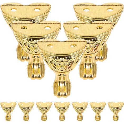 Protections d'angle Décoratives en Alliage de Zinc Or pour Boîtes à Bijoux en Bois Vis Assorties, Design Vintage, Antirouille, Lot de 12 Pièces pour Coffres en Bois (1/5)
