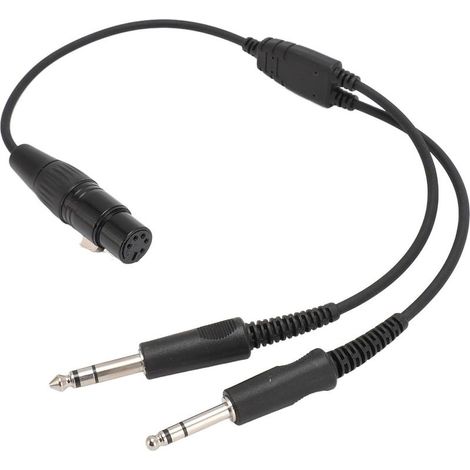 Adaptateur de Casque D'aviation XLR vers GA à Double Fiche - Adaptateur de (1/5)