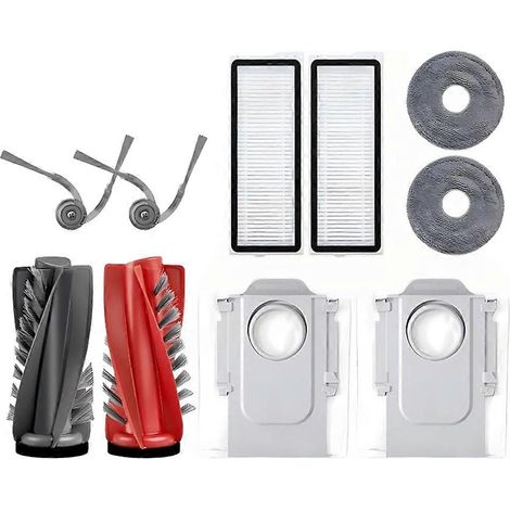 Filtre pour aspirateur brosse pour aspirateur Filtre de brosse pour aspirateur filtre de 10pcs Fit pour Roborock Qrevo Edge / EdgeC Edge S5A / 5V1 Curv Aspirateur Main Side Brosse Filtre Serpillière C (1/5)