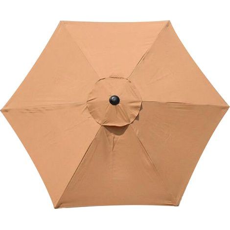 Replacement Umbrella Cover, 6 Ribs, 3M Waterproof, UV Protection, Replacement, Khaki (1/5)