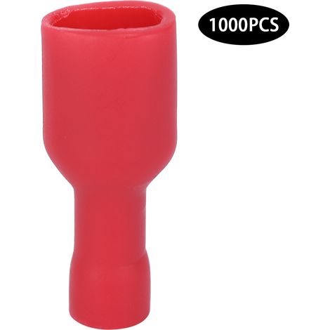 Set mit 1000 roten, PVC-isolierten Buchsenklemmen für elektrische Kabel (1/5)