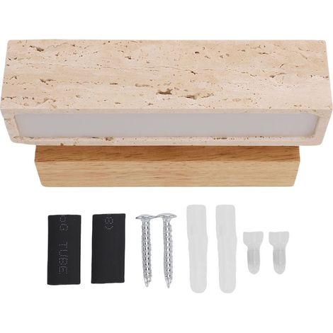 Applique murale moderne lampe de chevet intérieure lampe rotative pour salon chambre couloir bois (1/5)