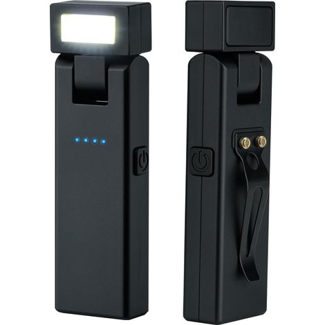 2-teilige magnetische Arbeitsleuchte – Drehbare, wiederaufladbare, tragbare LED-COB-Lampe mit Clip-Design – Taschenlampe mit 3 Lichtmodi – Autoreparatur – 2-teilig (1/5)