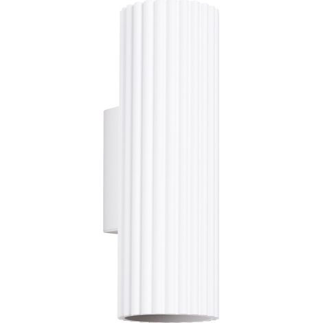Wandleuchte Aluminium GU10 20 cm hoch Weiß 2-flammig länglich Modern