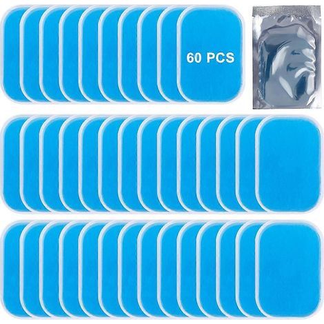 60 patchs en gel, feuilles de gel de rechange pour appareil d'entraînement abdominal, accessoires pour appareil d'entraînement abdominal