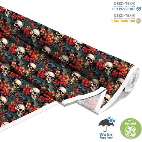 Outdoor dekostoffe oxford - Motiv der Schädel I DX4544 (1/5)