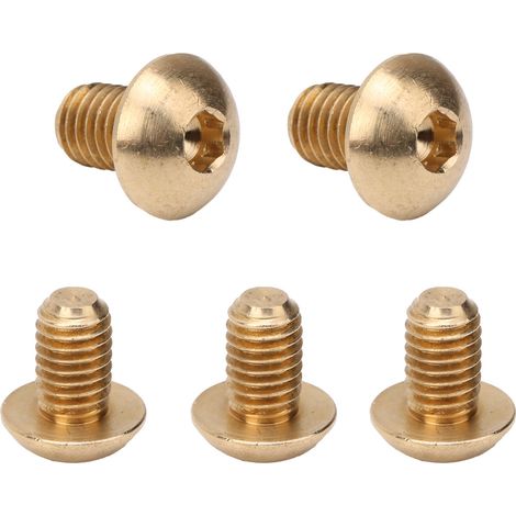Vis de fixation hexagonale creuse M5x8mm, 50 pièces en cuivre, quincaillerie industrielle, inserts ronds pour assemblage bricolage (1/5)