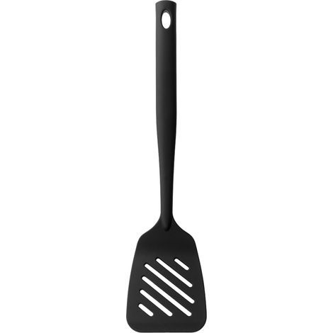 Brabantia Küchenhelfer Basic, Pfannenwender, Spatula, Groß, Schwarz, 365188