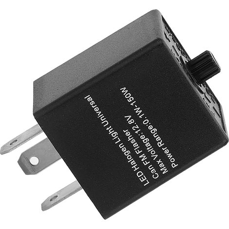 Relais clignotant LED réglable 12V 24V 3 broches pour clignoteurs auto moto, feu indicateur, adaptable, universel (1/5)