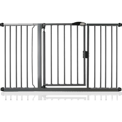 Safetots Barrière De Sécurité À Pression, Barrière D'escalier Pour Bébé 147cm - 154cm, Couleur Gris Ardoise