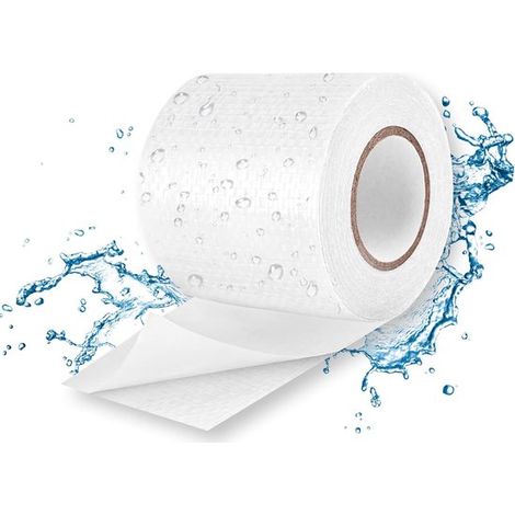 Ruban de réparation - 8 cm x 2 m - Transparent - Tissu de réparation - Autocollant - pour auvents, voiles, housses de bateau et tentes - Imperméable - TPU (1/5)
