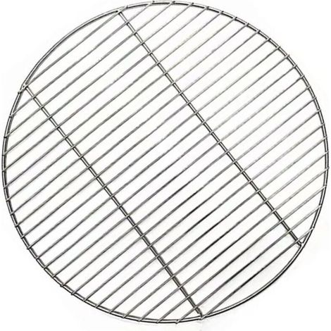 Grille ronde en acier inoxydable pour barbecue, camping, cuisson en maille, 43 cm de diamètre, construction soudée durable, (1/3)