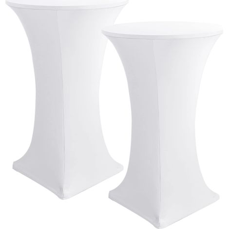 Lot de 2 Housses de Table à Cocktail – Nappes à Coins carrés (1/5)