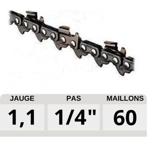Chaine tronçonneuse SNK 1/4", 60 maillons pour SHINDAIWA et ECHO