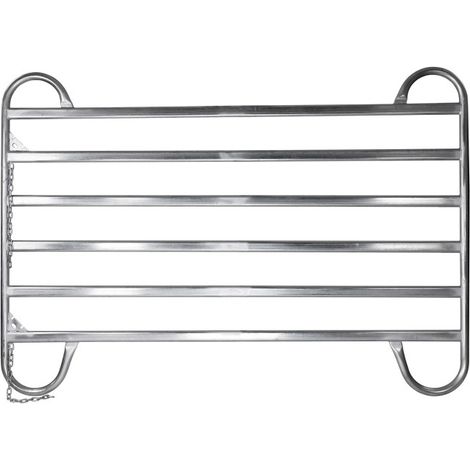 Dema – Barrière de contention pour animaux 1350mm – Clôture acier galvanisé – Montage rapide avec chaînes – Pour enclos sécurisé