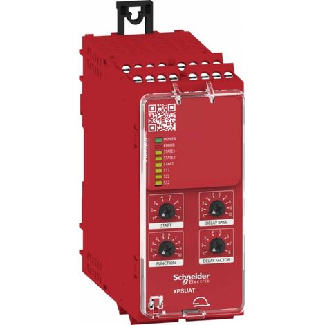 Modulo sicurezza Cat.4 caratt. XPSUAK + uscite temporizz. sic. 24V m.vite - XPSUAT13A3AP