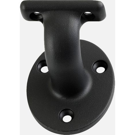 Burger – Supports muraux pour main courante en aluminium – Lot de 2 – Fixation intérieure et extérieure – Couleur noire pour décoration moderne