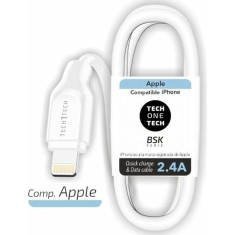 Cavo USB-A a Lightning (2,4 A 5 V compatibile con dispositivi Apple) lungo 1 metro bianco (1/2)