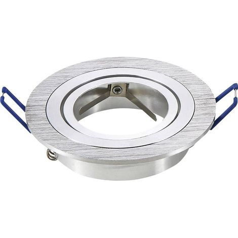 V-Tac – Cadre de montage pour spot encastrable intérieur – 1 anneau de maintien puissant – Pour ampoule GU10/GU5.3 – IP20 argent (1/8)