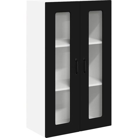 Meuble mural de cuisine，Armoire de cuisine Noir 60 x 31 x 100 cm Bois d'ingénierie CFW49349 (1/5)