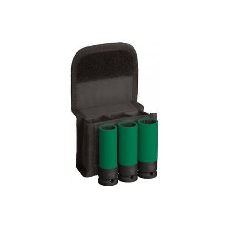 Bosch PRO Impact Socket Set, PET Covers, 1/2, Extra-Deep, 3 pcs (2608003033)
