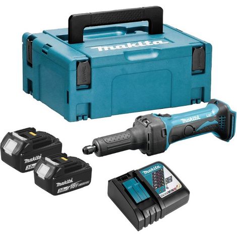 Akku-Geradschleifer LXT 18V Li-Ion (2x 3,0Ah) mit MAKPAC - MAKITA DGD800RFJ