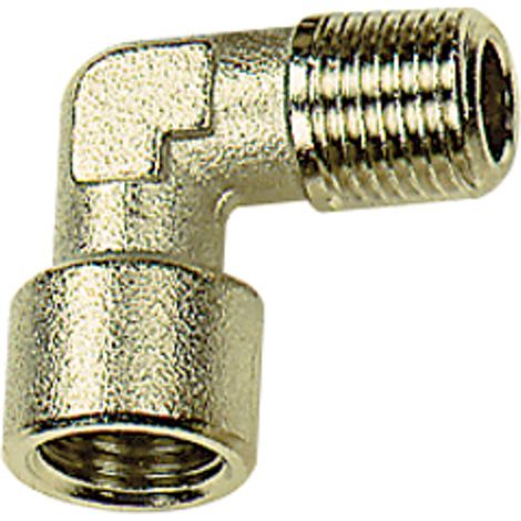 Riegler Winkelstück, innen/außen, G/R 1/2, SW 21, Messing vernickelt (1/3)