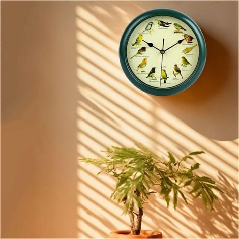 Horloge murale musicale à oiseaux, alimentée par batterie, décorative et mélodique, décoration d'intérieur adaptée pour restaurants et pièces de vie (1/5)
