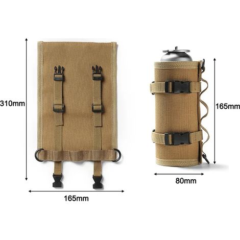 Housse de protection pour bidon d'essence de camping, manchon tactique pour bouteille de carburant, housse de protection antichute pour bidon d'essence de camping, réchauds portables (1/5)