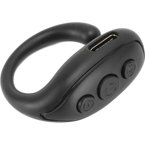 Télécommande Bluetooth pour téléphone portable, en ABS, forme d'anneau, longue autonomie, déclencheur à distance pour tablette, noir (1/5)