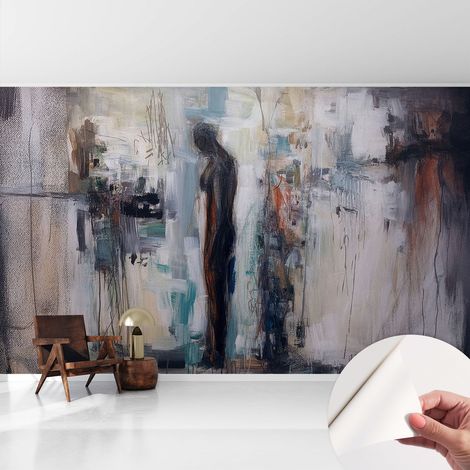 Fotomurale adesivo stickers - murali decorativo - soggiorno moderno - effetto realistico - Figura misteriosa 416x254 cm (1/5)