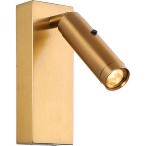 Applique Murale Intérieure LED 3W Laiton Brossé ZAMBELIS - Blanc chaud - 3000K (1/2)