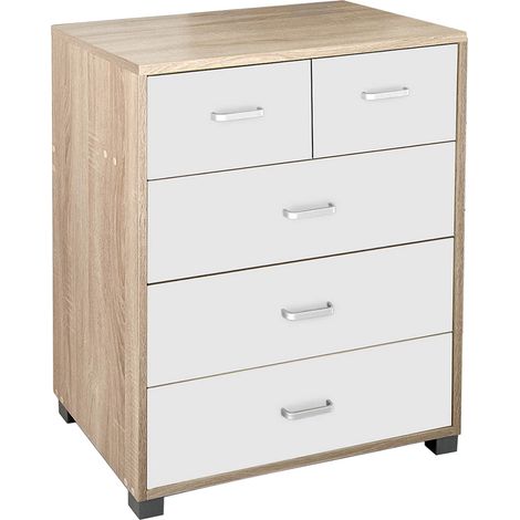 CASSETTIERA LINEA 'ATENA' col. rovere + bianco