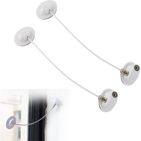 Serrure De Porte De Refrigerateur - Serrure De Tiroir - 2 Pièces Avec 4 Clés - Fixation Sans Perçage - Pour Refrigerateur Congélateur Armoire Tiroir De Bureau (1/5)